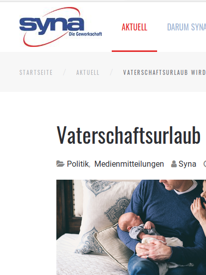 Vaterschaftsurlaub: Referendum zustande-gekommen