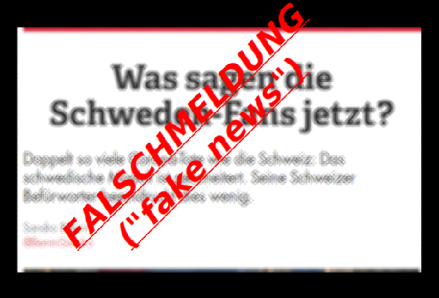 Corona-/Covid19-Desinformation zu Schweden im Tages-Anzeiger