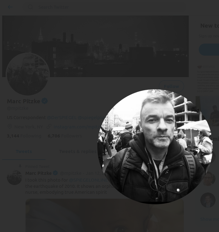 Vor der Millionenspende an den Spiegel griff Spiegel-Journalist Marc Pitzke Bill Gates scharf an, nun plötzlich verhätschelt er ihn und schreibt krasse Lobes-'Berichte' (Bild: Twitter-Profil von Marc Pitzke)