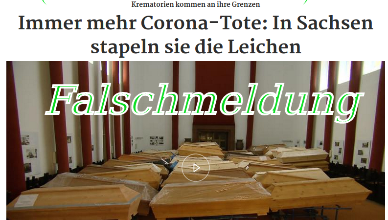 Corona-„Leichenberge“ in Sachsen: Wirklich?
