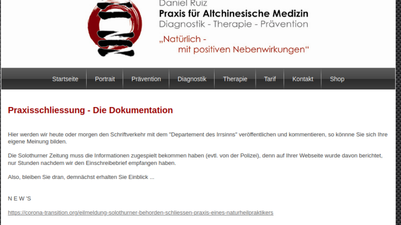 Zuwenig Masken: Behörden wollen Praxis von Alternativmediziner Daniel Ruiz schließen