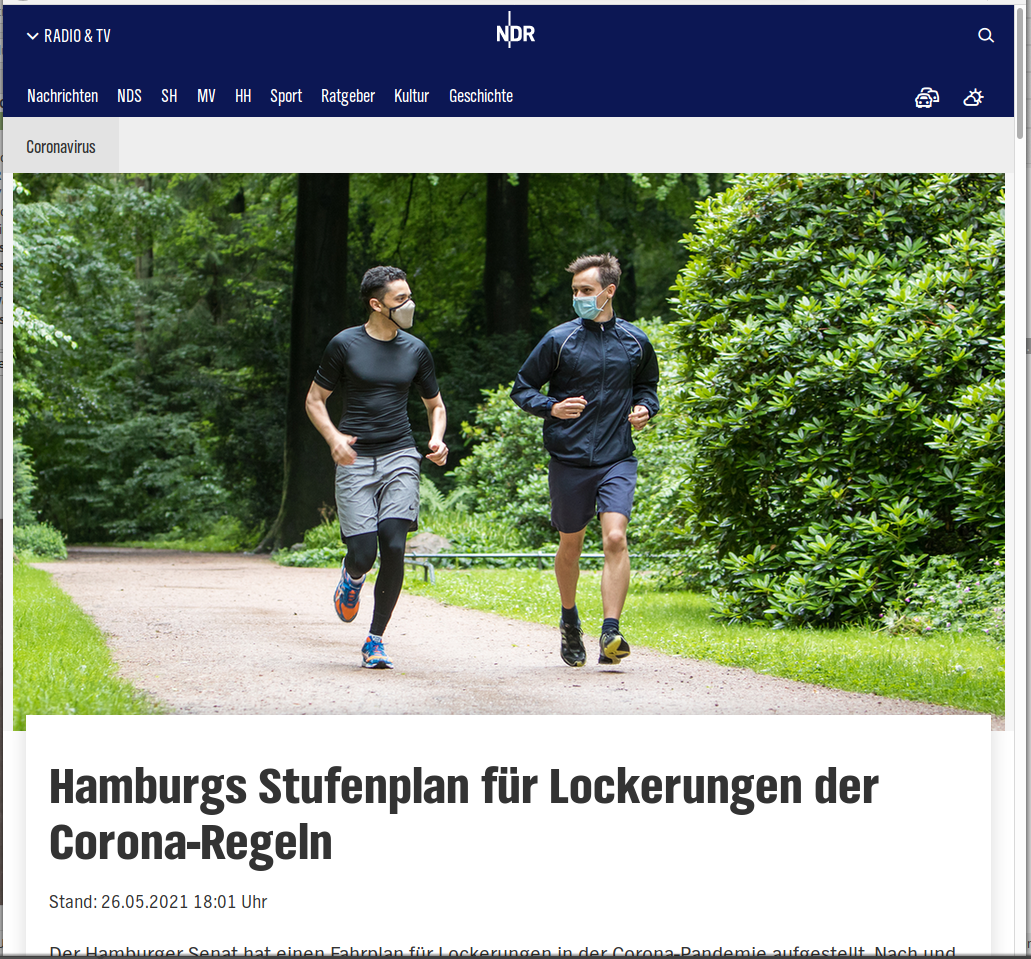Eigene verbrauchte Luft einatmen beim Joggen im Freien