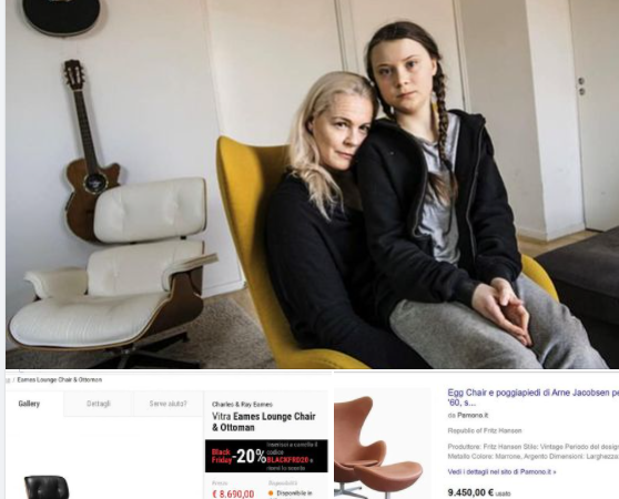 Greta Thunberg mit Mutter in 2 Sesseln für 20.000 Franken