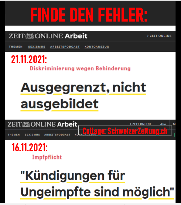 Diskriminierung von Ungeimpften vs. Behinderten: Finde den Fehler
