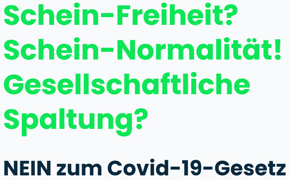 Verein „gesund und frei“: „Akute Gefährdung der politischen Kultur in der Schweiz“