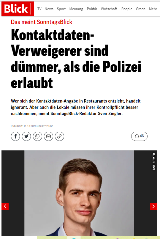 Satire zum Blick