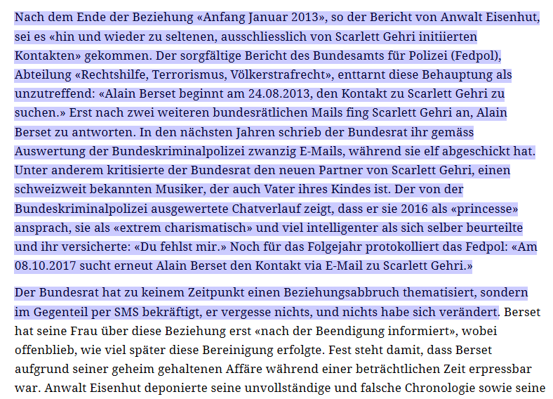 Ein (kleiner) Ausriß des sehr umfangreichen Weltwoche-Berichts von Prof. Mörgeli