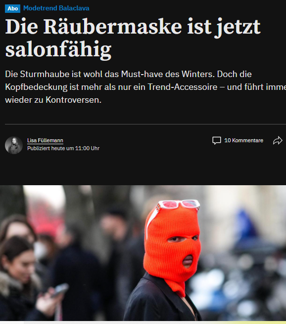 Ein "Must have" des Winters laut Lisa Füllemann (alle Beitragsbilder: Bildschirmfotoausrisse des fraglichen Tage-Artikels von Füllemann)