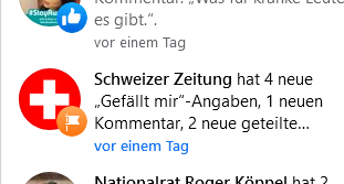 Benachrichtigungen bei Facebook noch und nöcher. Sogar wenn jemand einen Beitrag kommentiert, den man auch kommentiert oder bei neuen Gefällt-mirs usw. usf. Aber nicht bei wichtigen Sachen wie wenn die Deutsche Presseagentur über einen Beitrag herzieht.