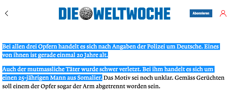 Anabel Schunke beklagt Verschweigen der Medien und verschweigt selbst