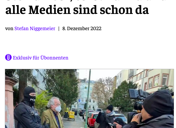 Deutschland: Angeblicher Umsturzversuch mit größtem Polizeieinsatz in der Geschichte Deutschlands