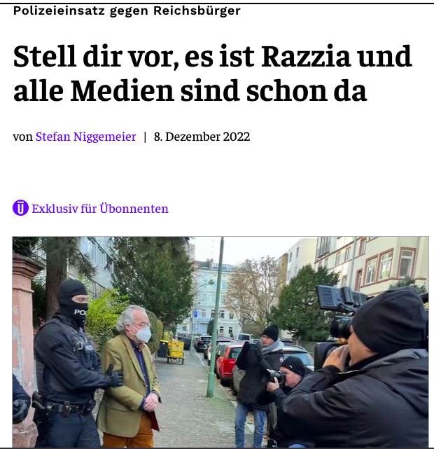 Deutschland: Angeblicher Umsturzversuch mit größtem Polizeieinsatz in der Geschichte Deutschlands