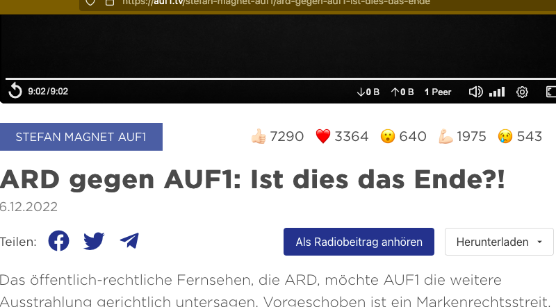 Rechtsstreit ARD gegen AUF1: Eine Einschätzung