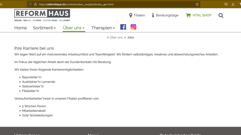 Nach fast 1 Jahrhundert an die Wand gefahren: Reformhaus Müller in Konkurs