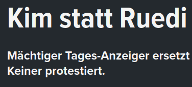 Tagi mit „Kim de l’Horizon“ statt Rudolf Strahm
