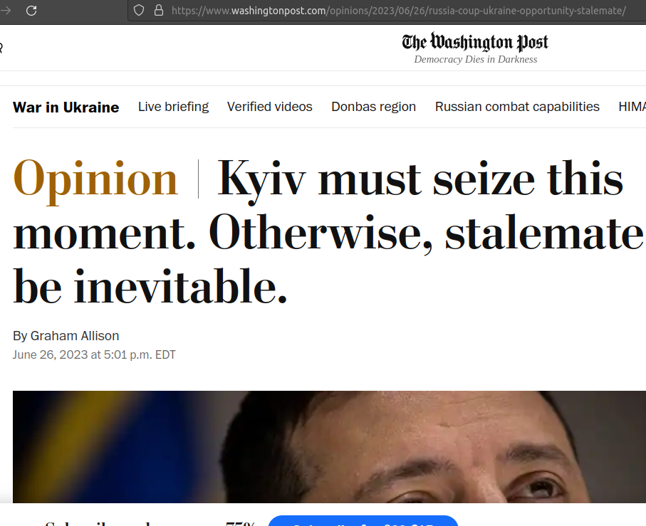 „Washington Post“-Artikel: „Letzte Chance der Ukraine“