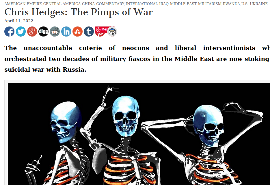 Chris Hedges: „Die US-Öffentlichkeit wurde wieder einmal dazu verleitet, Milliarden in einen weiteren endlosen Krieg zu stecken“