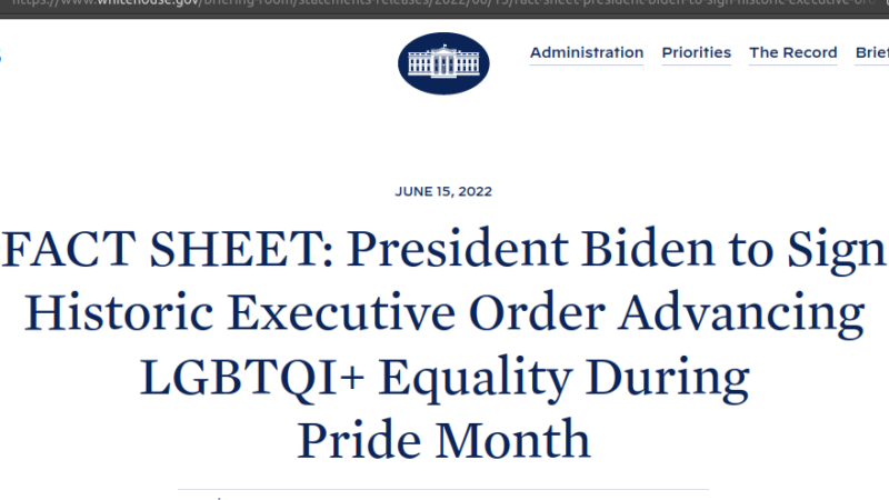 Biden mit Erlaß für Förderung von LGBTQI+