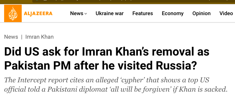 Entlarvende Dokumente: Umsturz (Regime change) in Pakistan wurde von USA eingefädelt