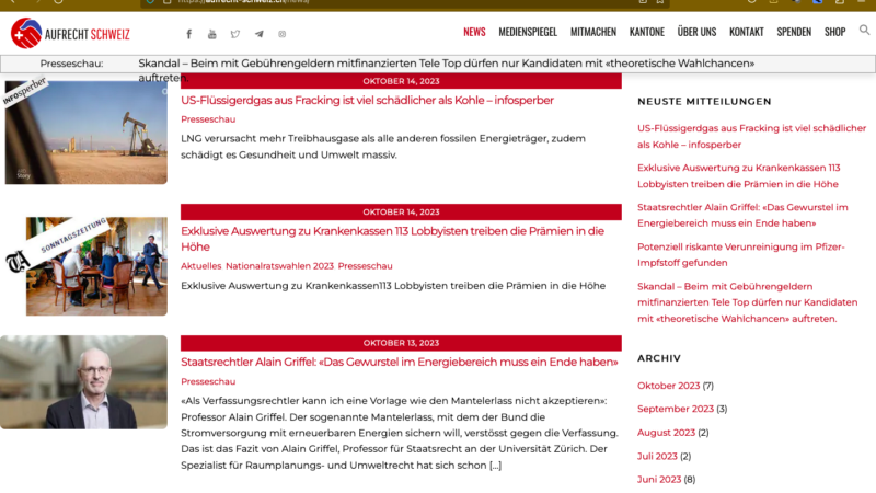 Nationalratswahlen 2023 und (neue) Kleinparteien: EDU und Aktionsbündnis Urschweiz kommunizieren, Aufrecht Schweiz, Maß-voll schweigen