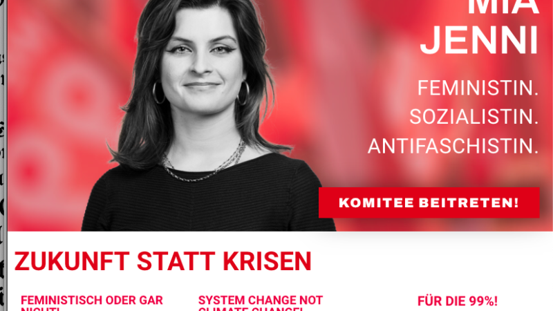 Mia Jenni im Einsatz gegen demokratischen Diskurs