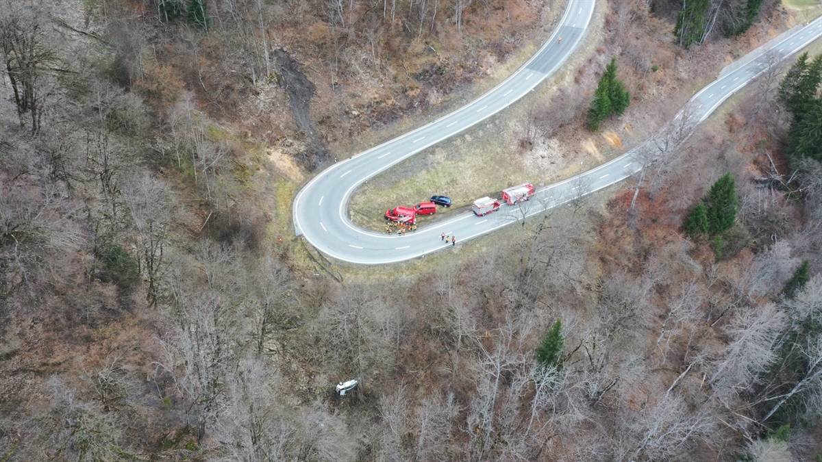 Ilanz: Personenwagen-Lenkerin (19) stürzt in den Wald