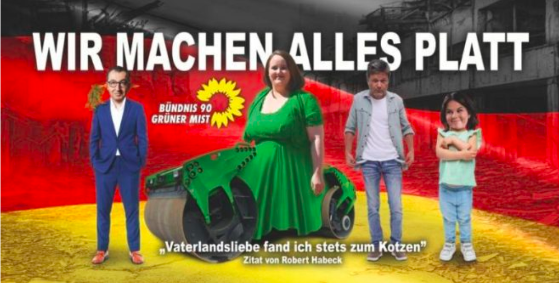 Strafanzeige und 6.000 Euro Buße wegen Grünen-Satire