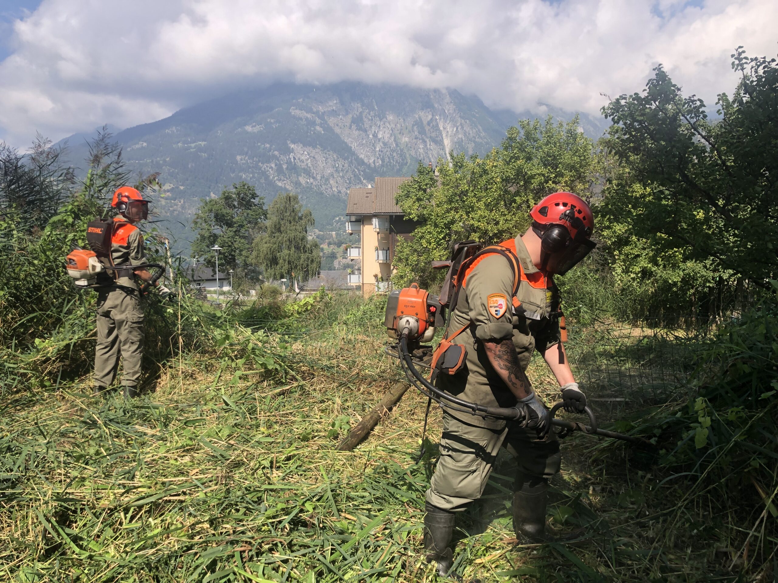 Außerkantonaler Einsatz der ZSO AargauSüd am Fuß des Simplon