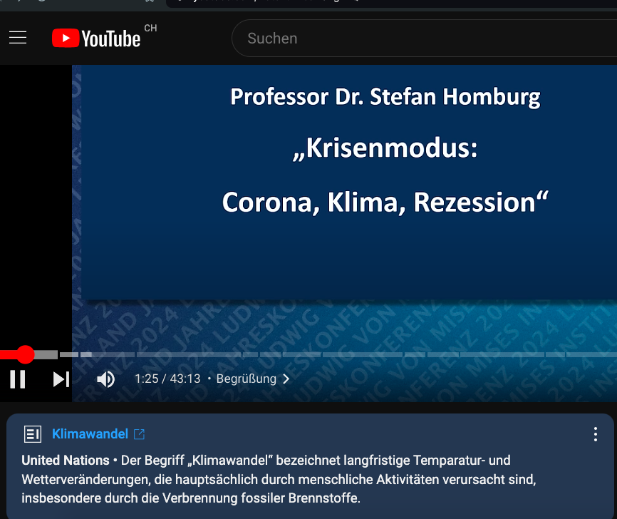 Professor Dr. Stefan Homburg: „Krisenmodus: Corona, Klima, Rezession“