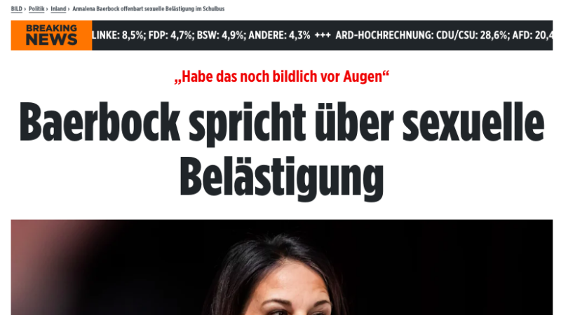 Wokeneß & Metoo: Annalena Bärbock behauptet, Opfer sexueller Belästigung geworden zu sein – als Kind