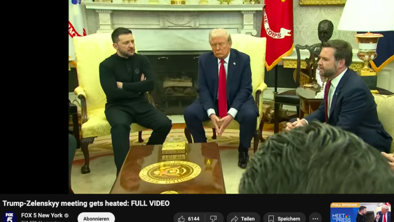 Trump – Selenski: Massiver Eklat im Weißen Haus