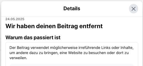 Facebook blockiert Posts mit Link zu Rumble