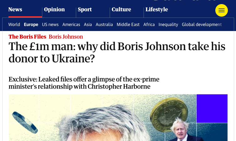 „The Guardian“-Bericht: Boris Johnson nahm 1 Million Pfund von Rüstungsindustrie an