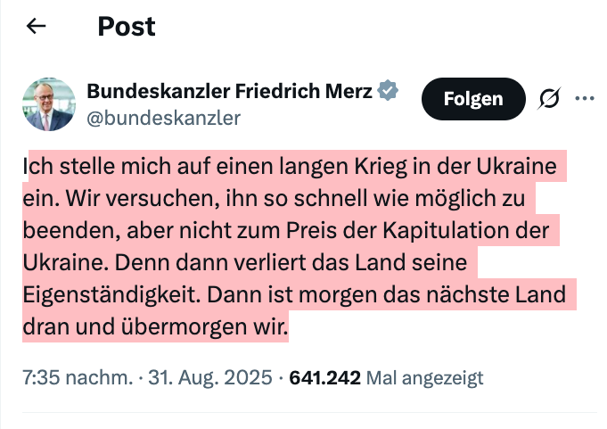 Video zu Merz-Äußerung: Warum Rußland nicht nach Deutschland einmarschieren wird
