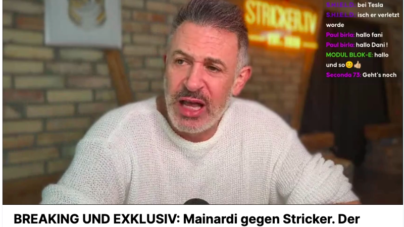 Loris Mainardi gegen Daniel Stricker: Streit wegen Äußerungen wie kleiner Penis, Pinocchio-Nase, Volksverräter vor Gericht