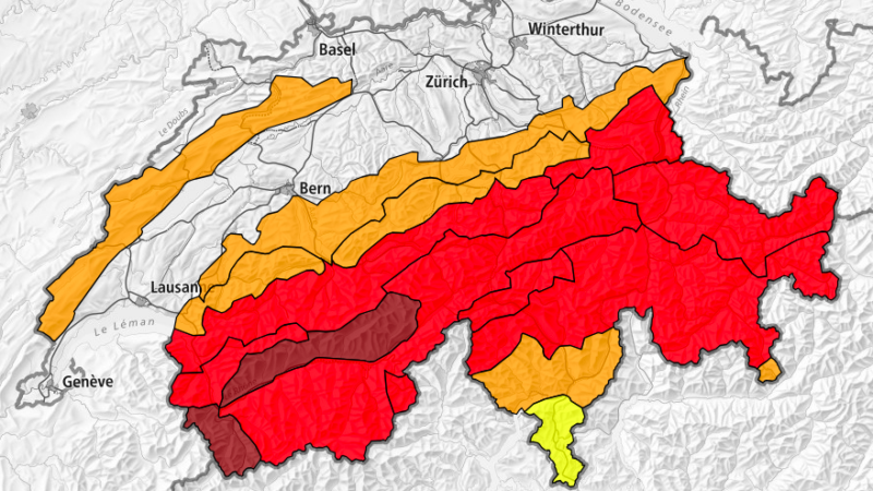 Neuschnee und Triebschnee erhöhen Lawinengefahr in Graubünden und im Wallis