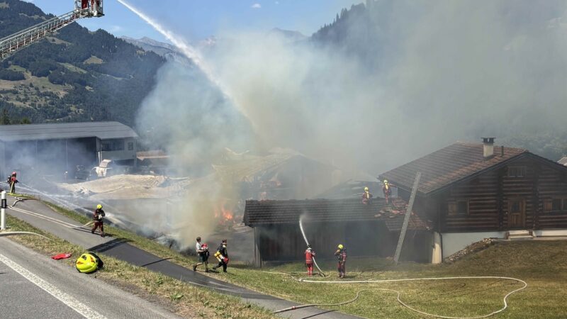 Großbrand in Fideris – Massive Sachschäden