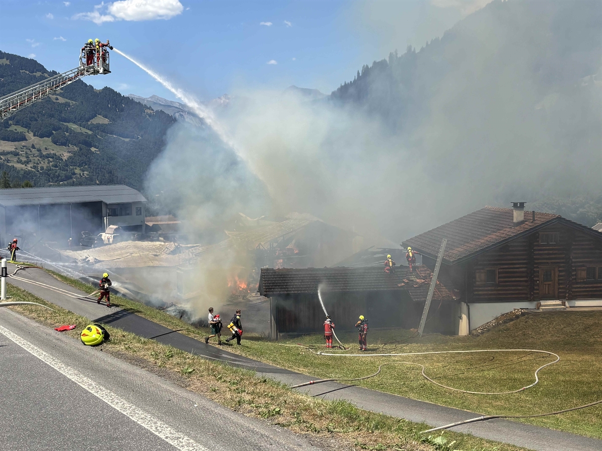 Großbrand in Fideris – Massive Sachschäden