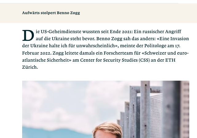 Rafael Lutz: Aufwärts stolpert Benno Zogg