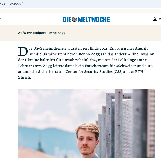 Rafael Lutz: Aufwärts stolpert Benno Zogg